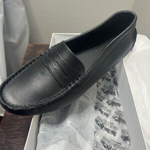 Black Leather Women’s Loafers - Coach and Four